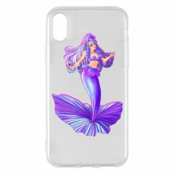 Чехол для iPhone X/Xs Purple Mermaid Barbie - PrintSalon