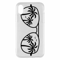 Чехол для iPhone X/Xs Sunglasses And Palm Trees - PrintSalon