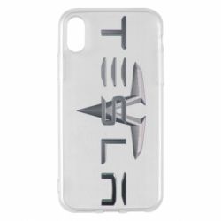 Чехол для iPhone X/Xs Tesla Car logo - PrintSalon