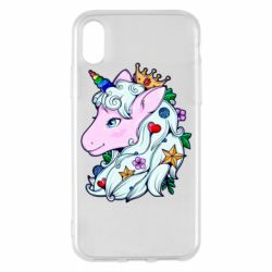 Чехол для iPhone X/Xs Unicorn Princess - PrintSalon