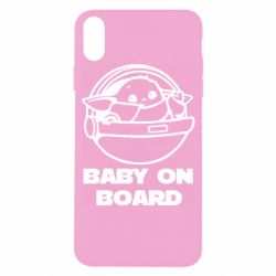 Чехол для iPhone X/Xs Вaby on board - PrintSalon