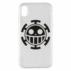 Чехол для iPhone X/Xs Ван Пис флаг Трафальгара - PrintSalon