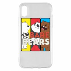 Чехол для iPhone X/Xs We bare bears collage - PrintSalon