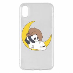 Чехол для iPhone X/Xs We bare bears sleep - PrintSalon