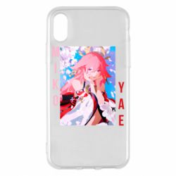 Чехол для iPhone X/Xs Yae Miko art - PrintSalon