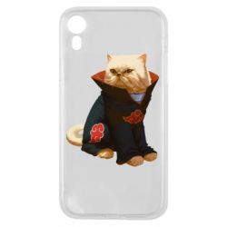 Чехол для iPhone XR Akatsuki angry cat - PrintSalon