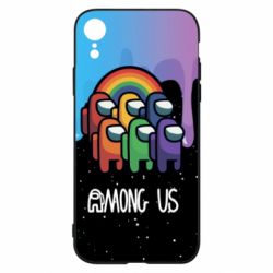 Чехол для iPhone XR Among Us art paints