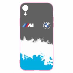 Чехол для iPhone XR BMW logo and gray background - PrintSalon