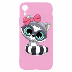 Чехол для iPhone XR Cute raccoon - PrintSalon