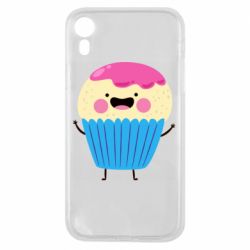 Чехол для iPhone XR Funny cupcake with smile - PrintSalon