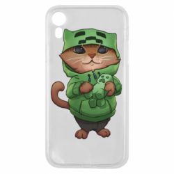 Чехол для iPhone XR Кот Майнкрафт