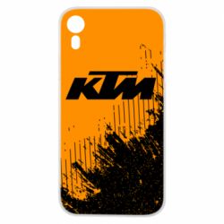 Чехол для iPhone XR KTM and grunge background - PrintSalon