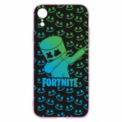 Чехол для iPhone XR Marshmello Fortnite Dab Neon - PrintSalon