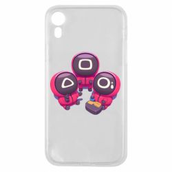 Чехол для iPhone XR Милые солдаты из игры в кальмара - PrintSalon