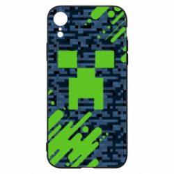 Чехол для iPhone XR Minecraft Creeper - PrintSalon