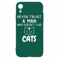 Чехол для iPhone XR Не любит котов - не доверяй - PrintSalon