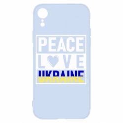 Чехол для iPhone XR PEACE LOVE UKRAINE - PrintSalon