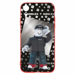 Чехол для iPhone XR Roblox And Metal Logo