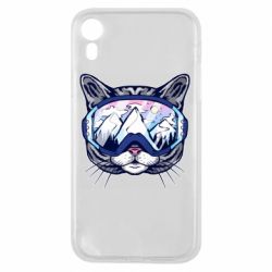 Чехол для iPhone XR Snowboard Cat - PrintSalon