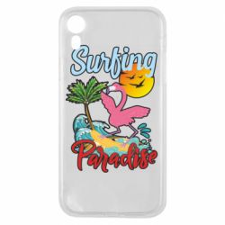 Чехол для iPhone XR Surfing Paradise Flamingo - PrintSalon
