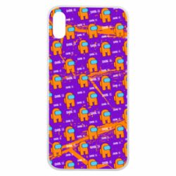 Чехол для iPhone Xs Max Among Us and grunge background - PrintSalon