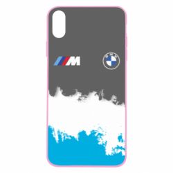 Чехол для iPhone Xs Max BMW logo and gray background - PrintSalon