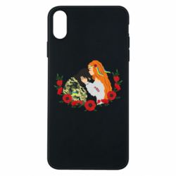 Чохол для iPhone Xs Max Дівчина цілує солдата - PrintSalon