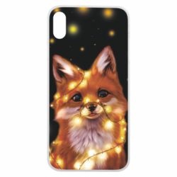 Чохол для iPhone Xs Max Fox And Christmas Lights - PrintSalon