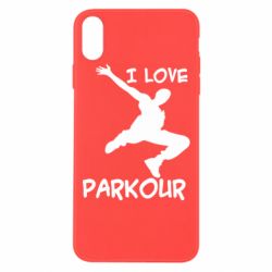 Чехол для iPhone Xs Max I love parkour - PrintSalon