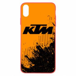Чехол для iPhone Xs Max KTM and grunge background - PrintSalon