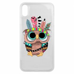 Чехол для iPhone Xs Max Little owl with feathers - PrintSalon