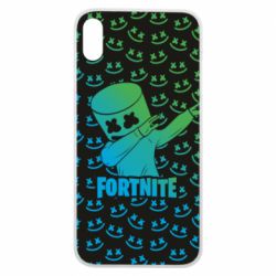 Чехол для iPhone Xs Max Marshmello Fortnite Dab Neon - PrintSalon