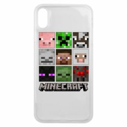 Чохол для iPhone Xs Max Minecraft character heads - PrintSalon