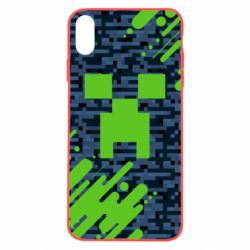 Чехол для iPhone Xs Max Minecraft Creeper - PrintSalon
