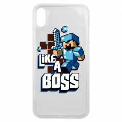 Чехол для iPhone Xs Max Minecraft Like a Boss - PrintSalon