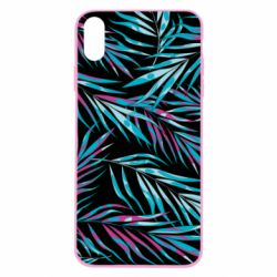 Чохол для iPhone Xs Max Neon Palm Leaves - PrintSalon