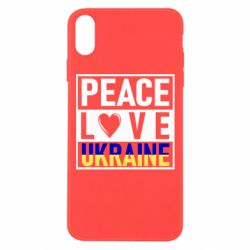 Чехол для iPhone Xs Max PEACE LOVE UKRAINE - PrintSalon