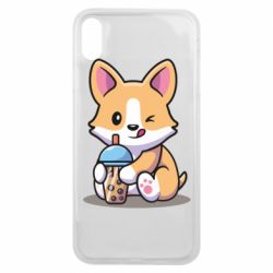 Чохол для iPhone Xs Max Песик п'є боба ти