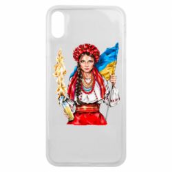 Чехол для iPhone Xs Max Украинская девушка в венку - PrintSalon