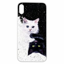 Чехол для iPhone Xs Max Yin and Yang cats - PrintSalon