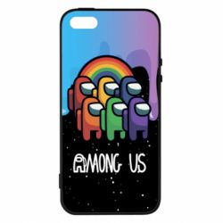 Чехол для iPhone5/5S/SE Among Us art paints - PrintSalon