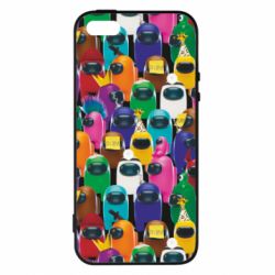 Чохол для iphone 5/5S/SE Among Us Astronauts 3D - PrintSalon