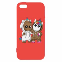 Чехол для iPhone5/5S/SE Baby Groot And Unicorn - PrintSalon