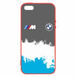 Чехол для iPhone5/5S/SE BMW logo and gray background - PrintSalon