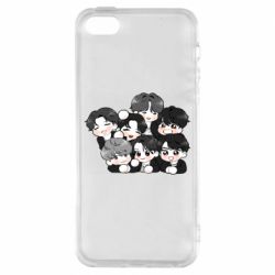 Чохол для iphone 5/5S/SE BTS Cute Art - PrintSalon