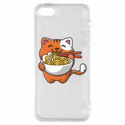 Чехол для iPhone5/5S/SE Cat and Ramen - PrintSalon