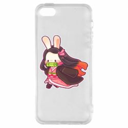 Чехол для iPhone5/5S/SE Chibi Bunny Kamado Nezuko - PrintSalon