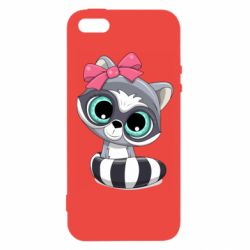 Чехол для iPhone5/5S/SE Cute raccoon - PrintSalon