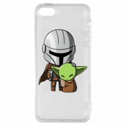 Чехол для iPhone5/5S/SE Din Djarin And The Child - PrintSalon