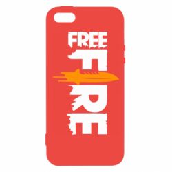 Чохол для iphone 5/5S/SE Free Fire vertical logo - PrintSalon